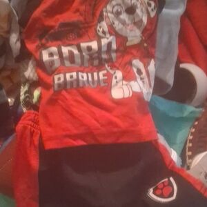 Paw Patrol Bold Red and Black Long Sleeve Tee